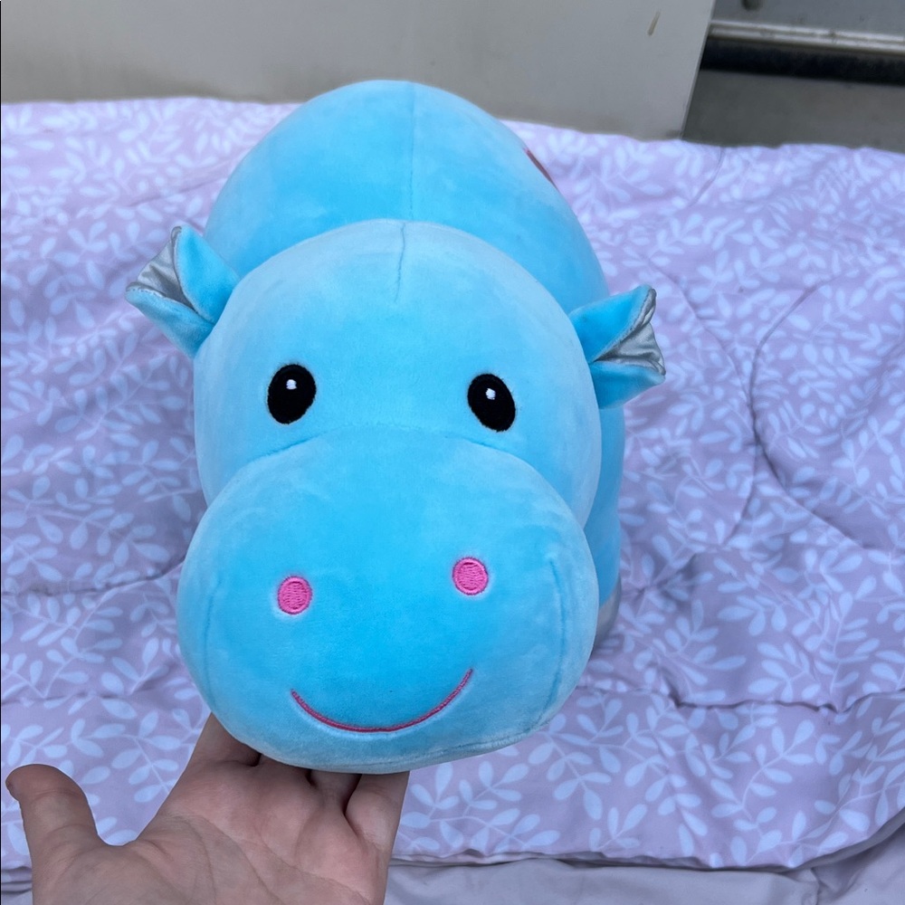 #71 Blue Hippo Plush Toy